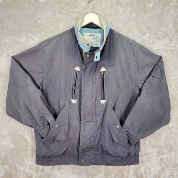 Utex Military Field Jacket Vintage Style Full Zip Men's Size 40 Gray Pockets - Picture 1 of 10